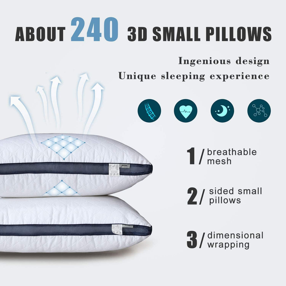 Queen Size Bed Pillows Set of 2 I85164