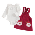 Baby Girl Lace Romper and Corduroy Skirt Outfit A290732