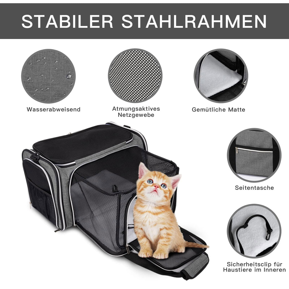 Airline Approved Soft Side Pet Carrier with Fleece Pad S33091