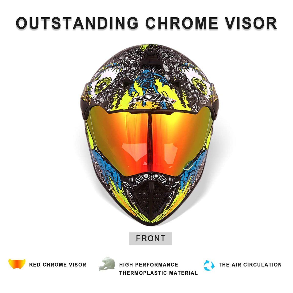 Red Full Face Motocross Helmet O865