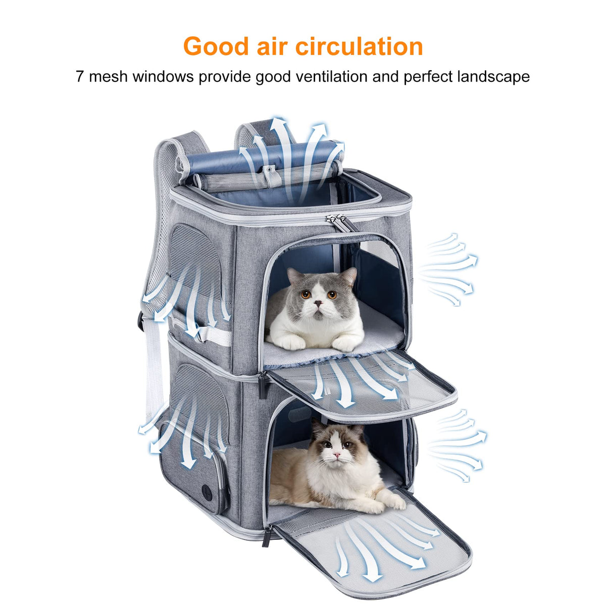 Double Compartment Pet Carrier Backpack F7182