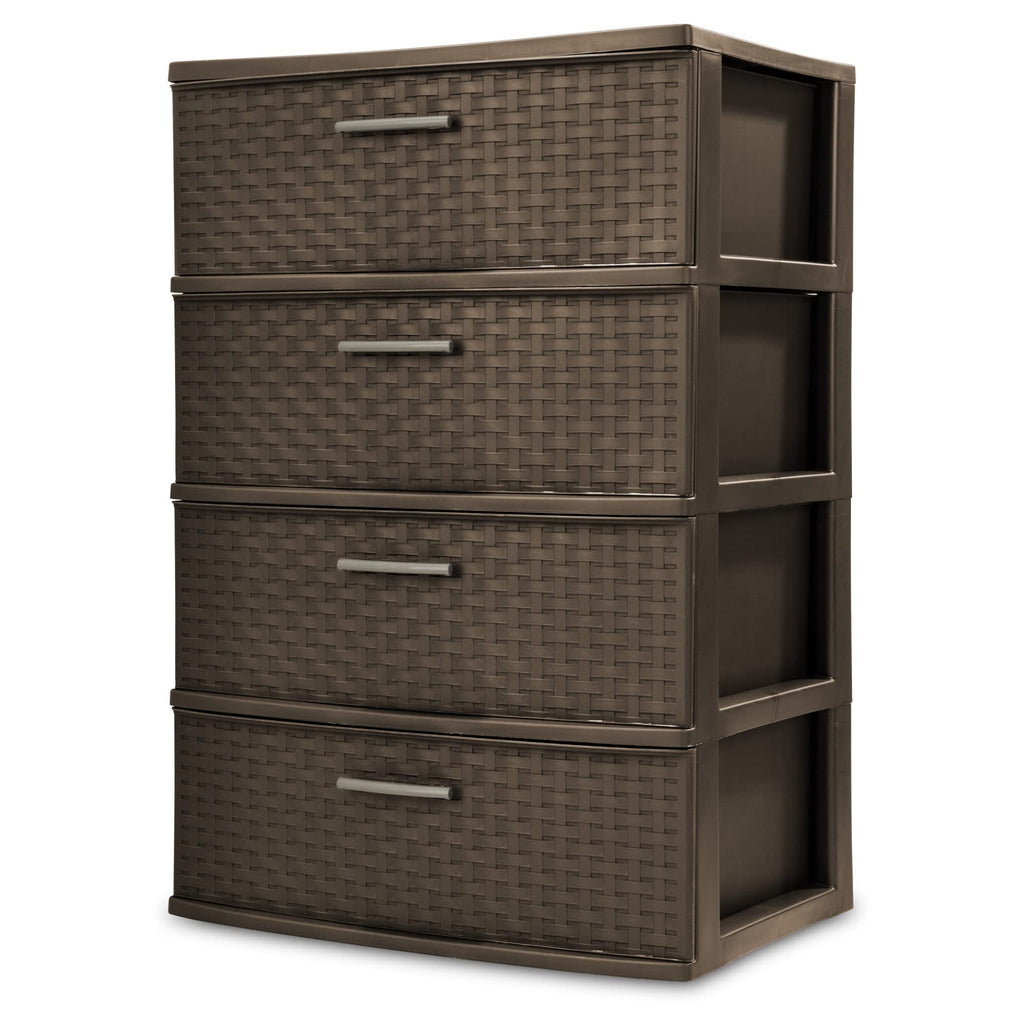 4 Drawer Espresso Wide Weave Tower P940