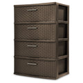 4 Drawer Espresso Wide Weave Tower P940