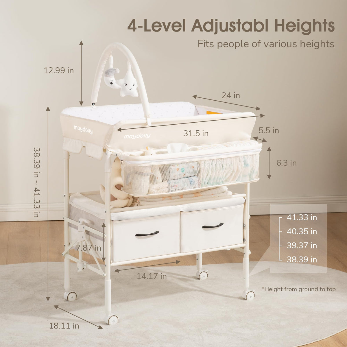 Portable Foldable Waterproof Baby Changing Table U1044