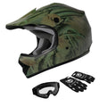 Youth Kids Motocross Helmet with Goggles & Gloves P993