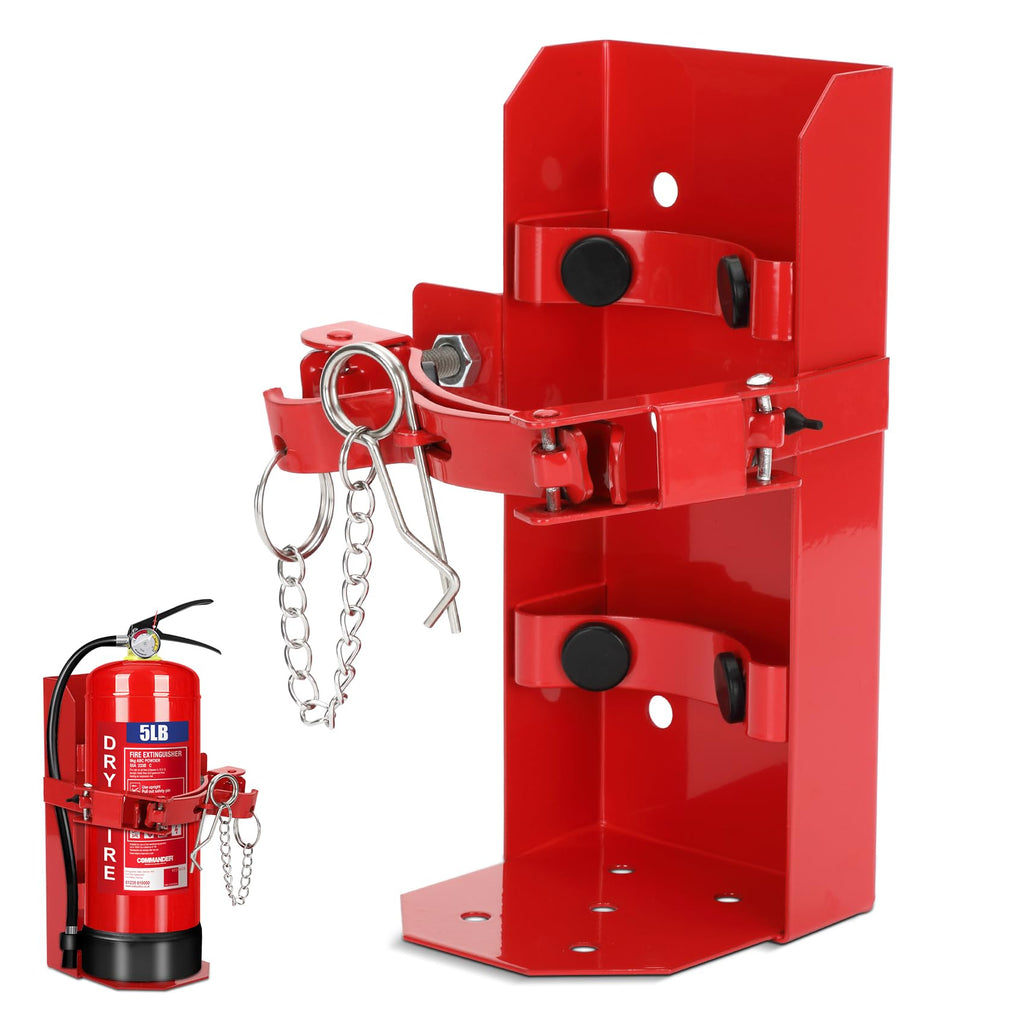 Heavy Duty Fire Extinguisher Brackets & Mounts Steel Red Y552165