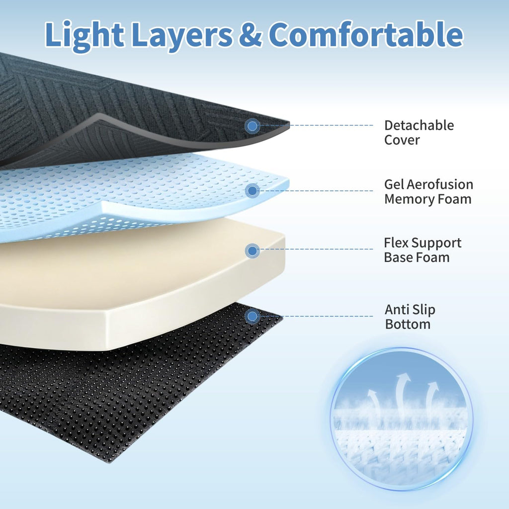 6 Inch Foldable Memory Foam Mattress Queen Size Q50271