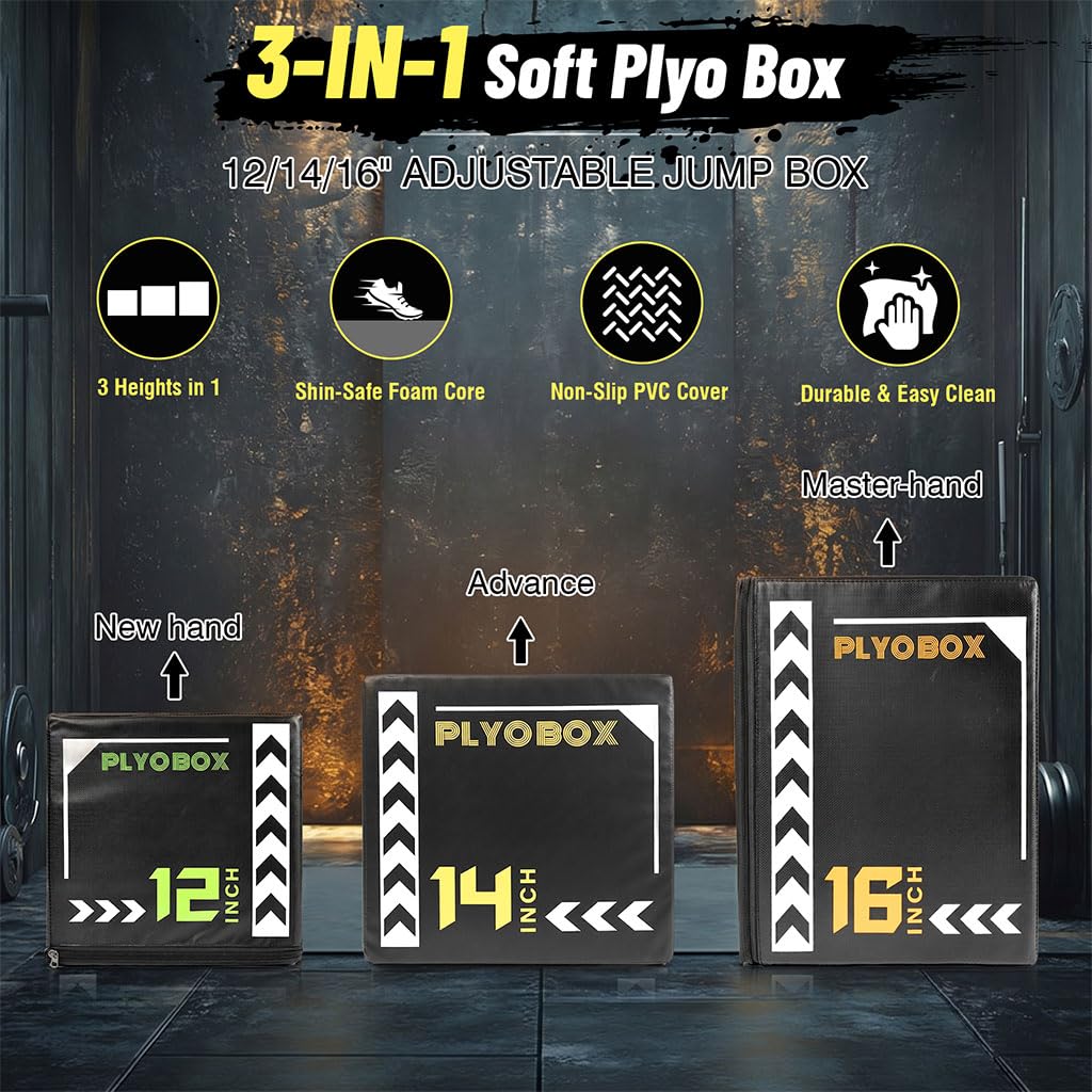 3-in-1 Foam Plyo Box 20/24/30 Inch Y5990