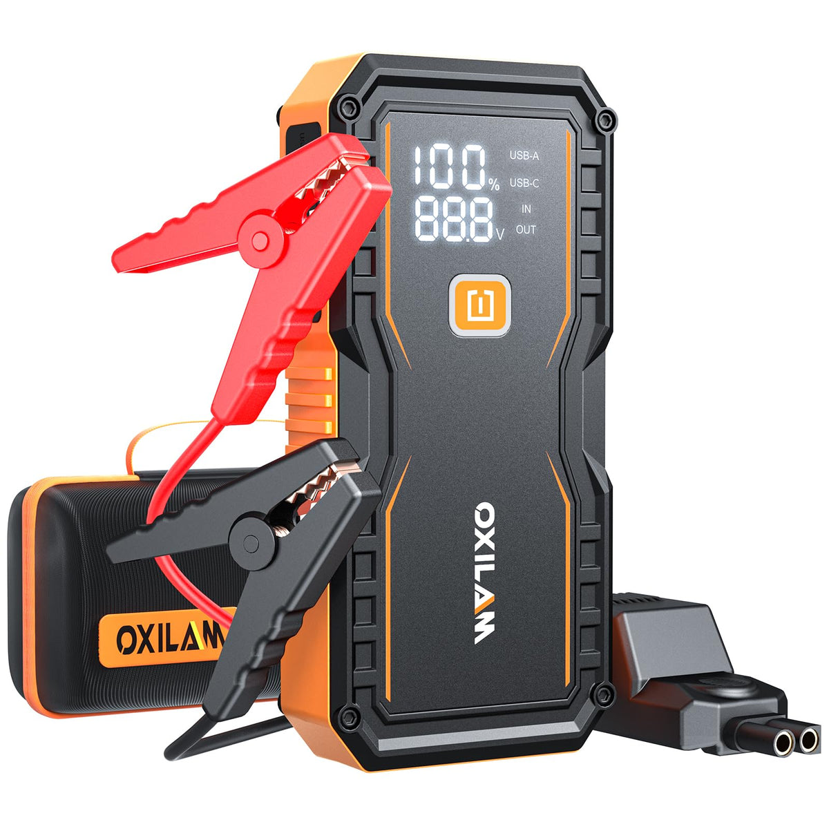 6000A Portable 12V Lithium Jump Starter with Jumper Cables O872936