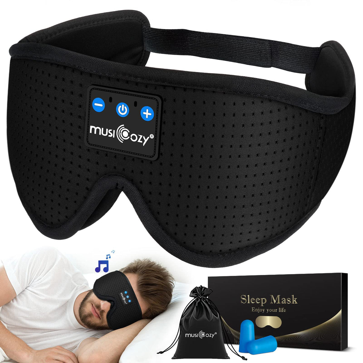 3D Bluetooth Sleep Mask Headphones Pack of 2 L6460