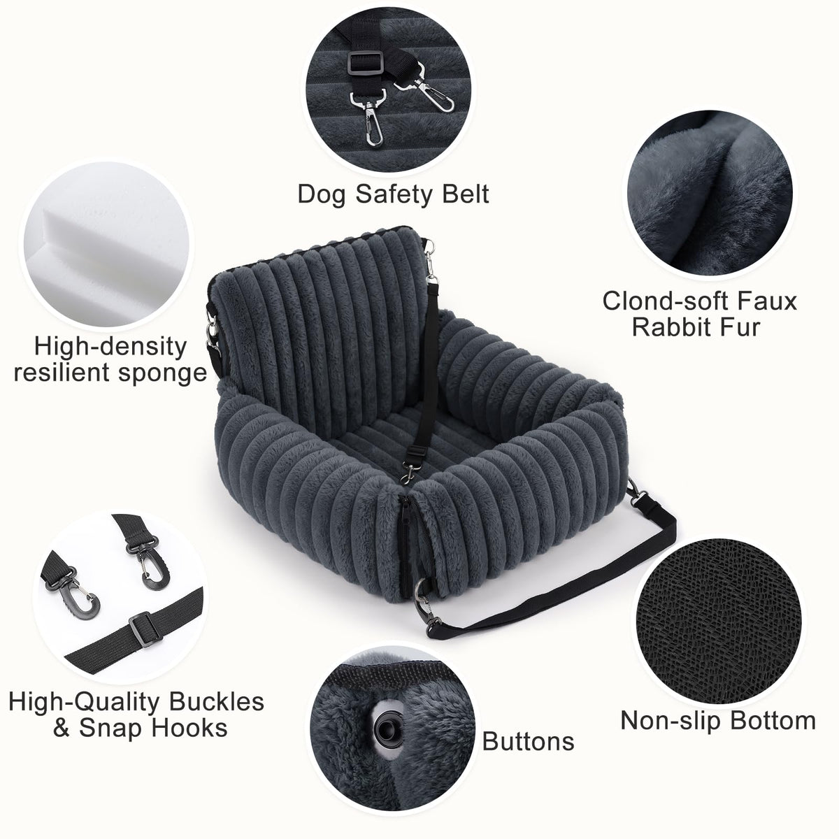 6-in-1 Dog Car Seat up to 23 lbs Z356