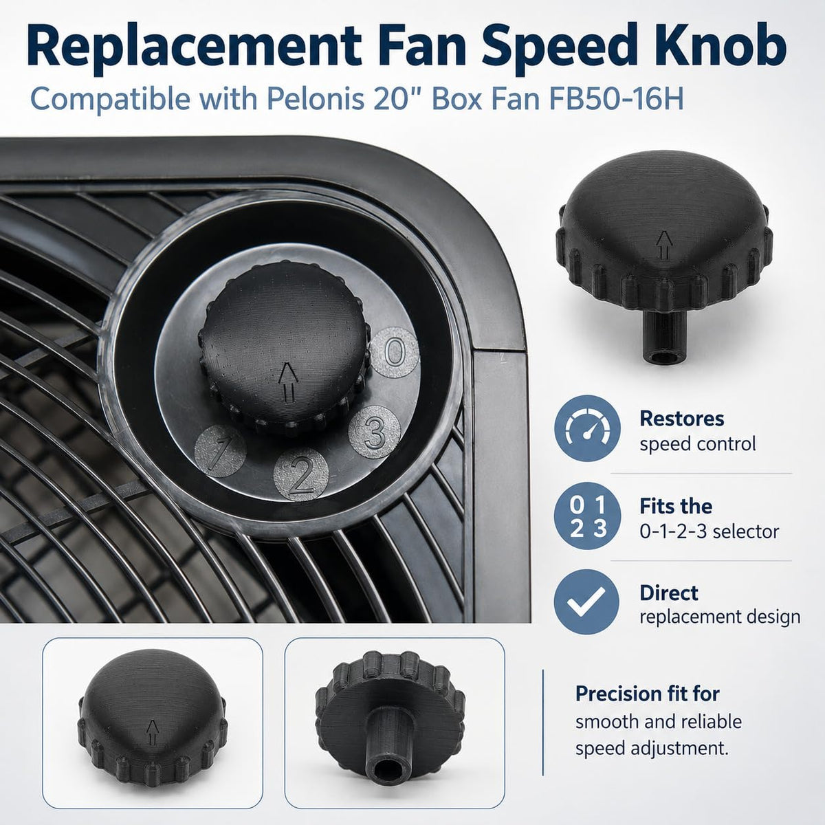 Black Replacement Power Speed Knob G933809