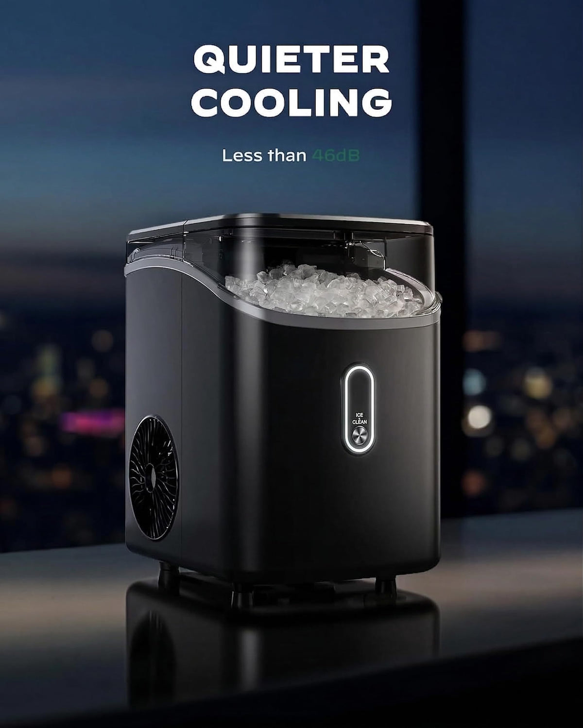 Nugget Pebble Ice Maker Countertop with Self-Cleaning C563471