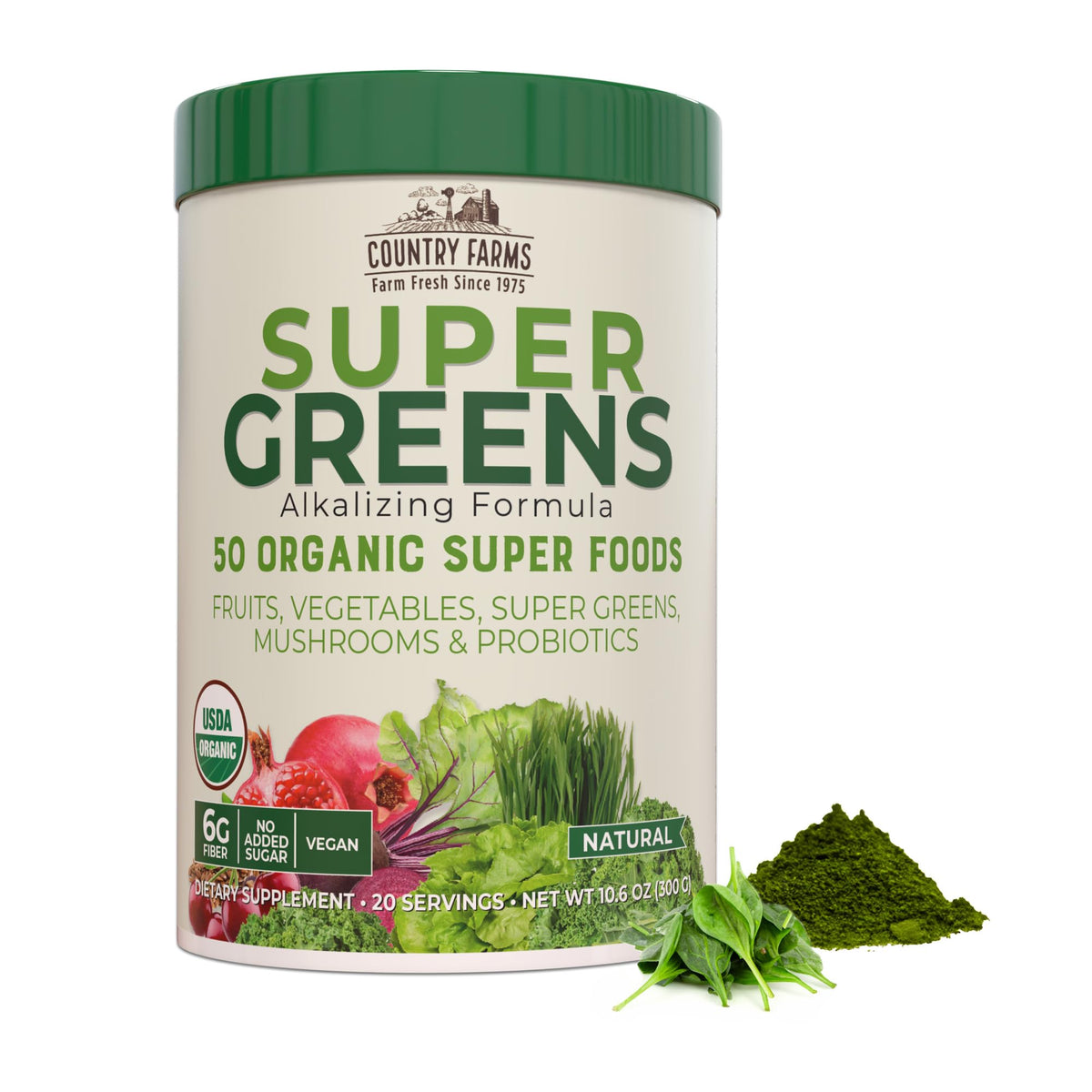 Organic Vegan Protein Powder Pea & Super Greens Powder N5405