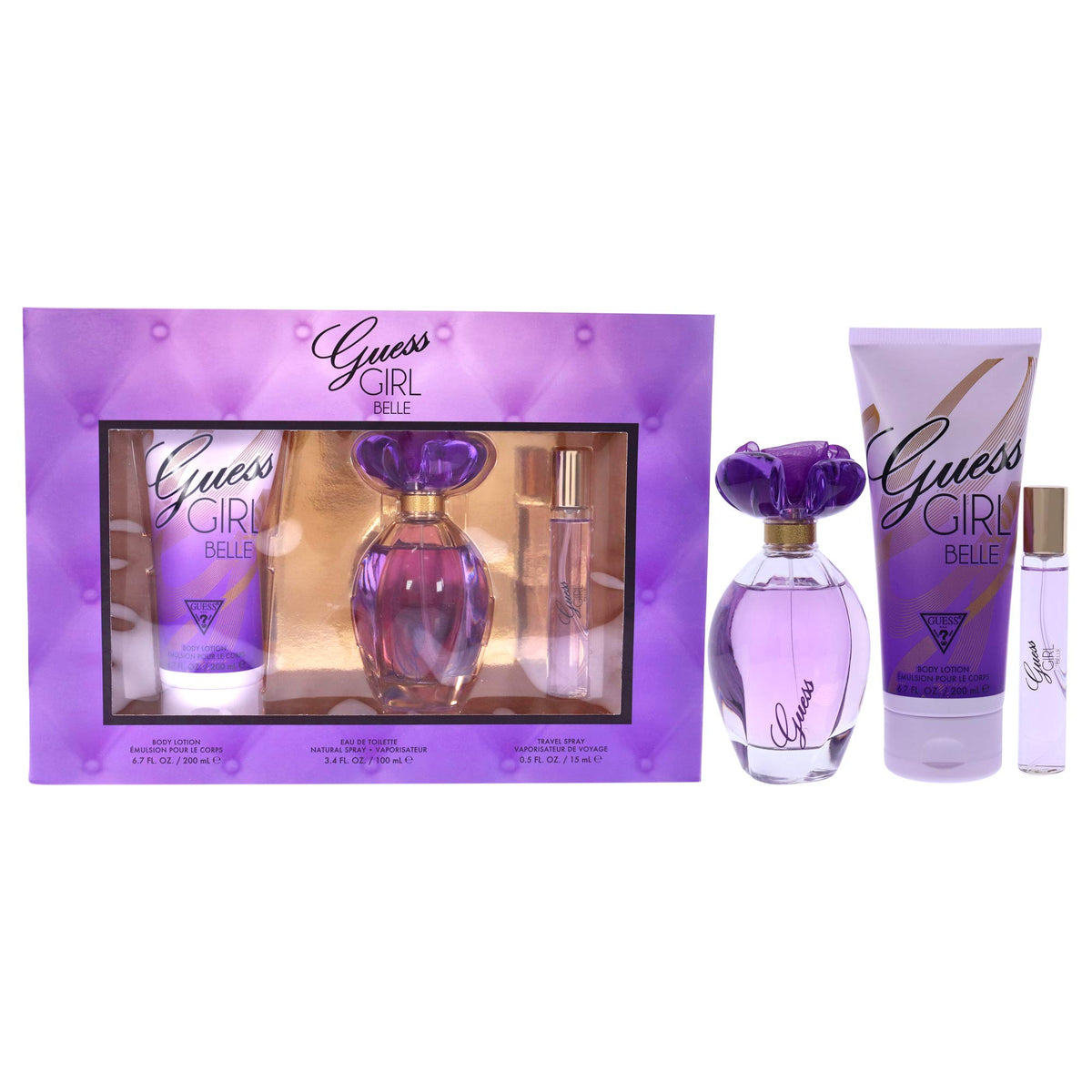 3 Pc Gift Set 3.4 oz EDT Spray 0.5 oz EDP Travel Spray 6.7 oz Body Lotion M978504