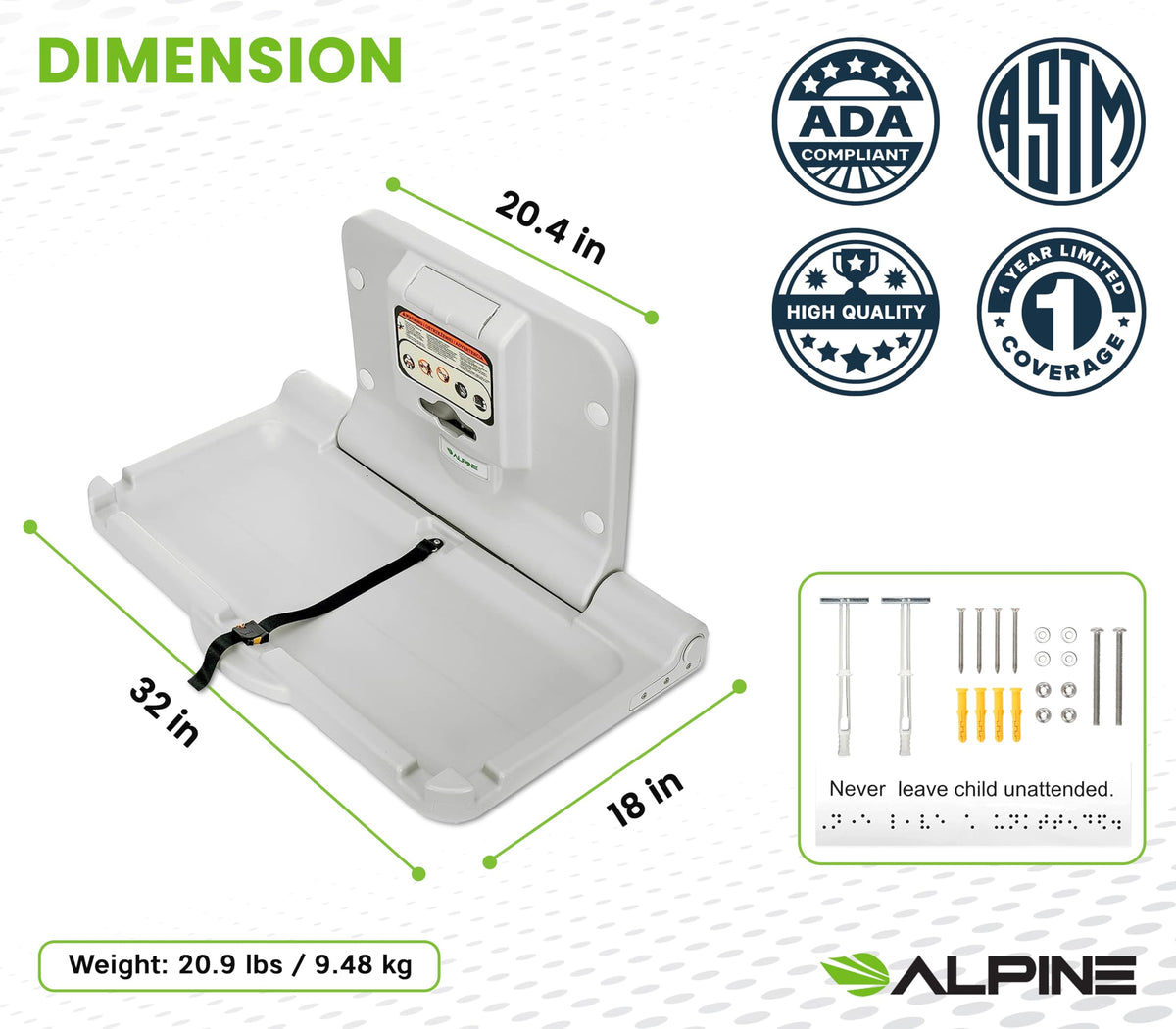 Wall Mounted Baby Changing Station C50755