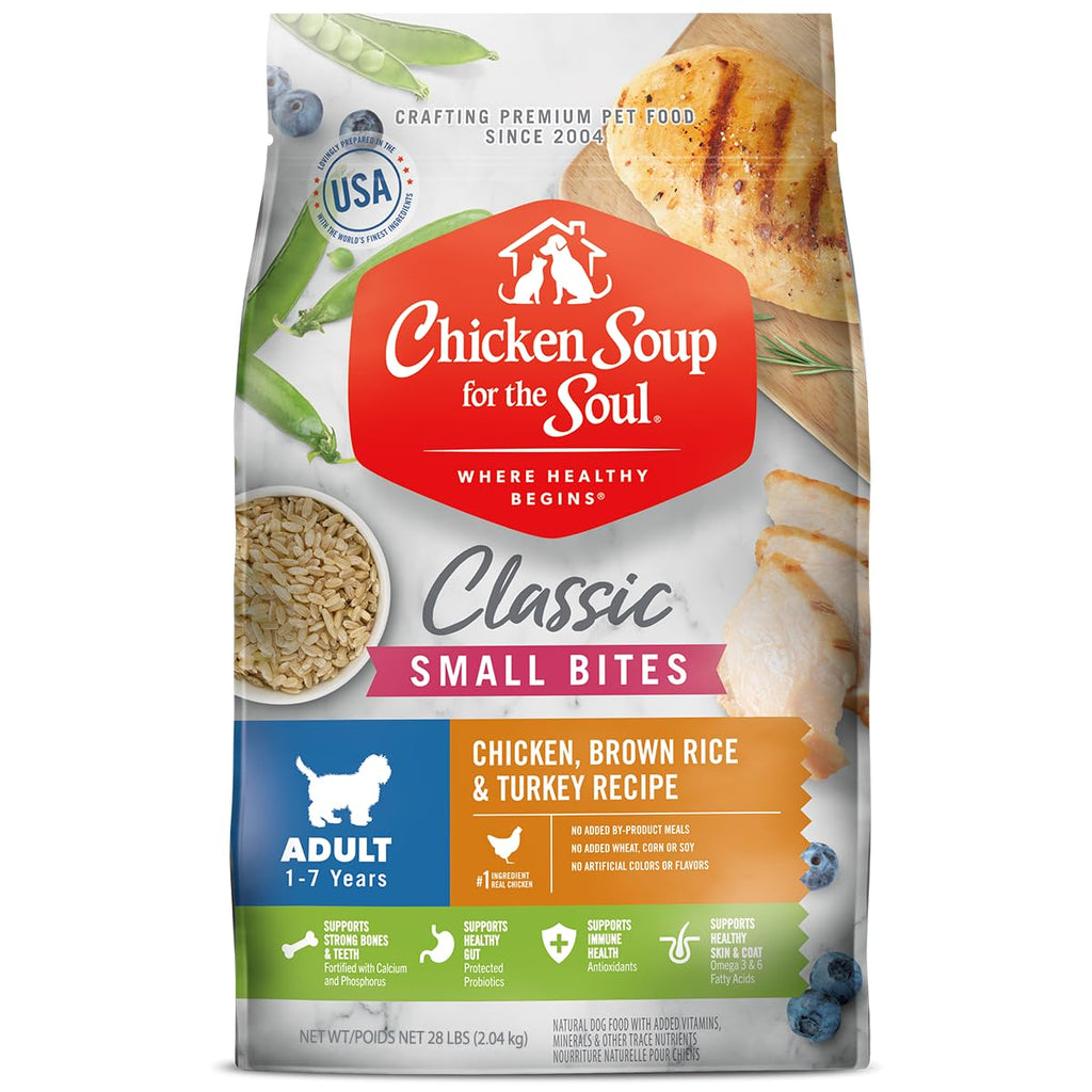Natural Premium Small Bites Adult Dry Dog Food, Chicken, Brown Rice & Turkey 28lb O3600