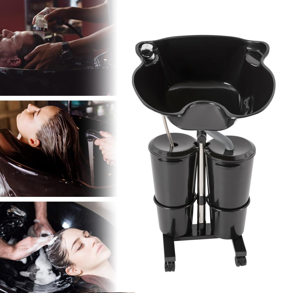 Portable Shampoo Sink with Electric Pump and Adjustable Height V987202