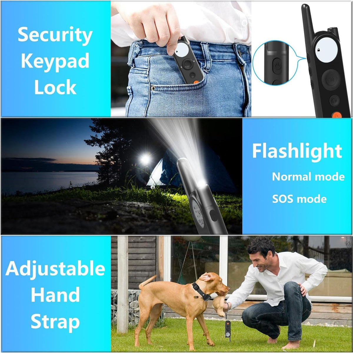 Wireless Dog Fence & Electronic Training Collar 2 in 1, IPX7 Waterproof L8759
