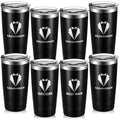 8 Pack 20 oz Tumbler with Lid D854