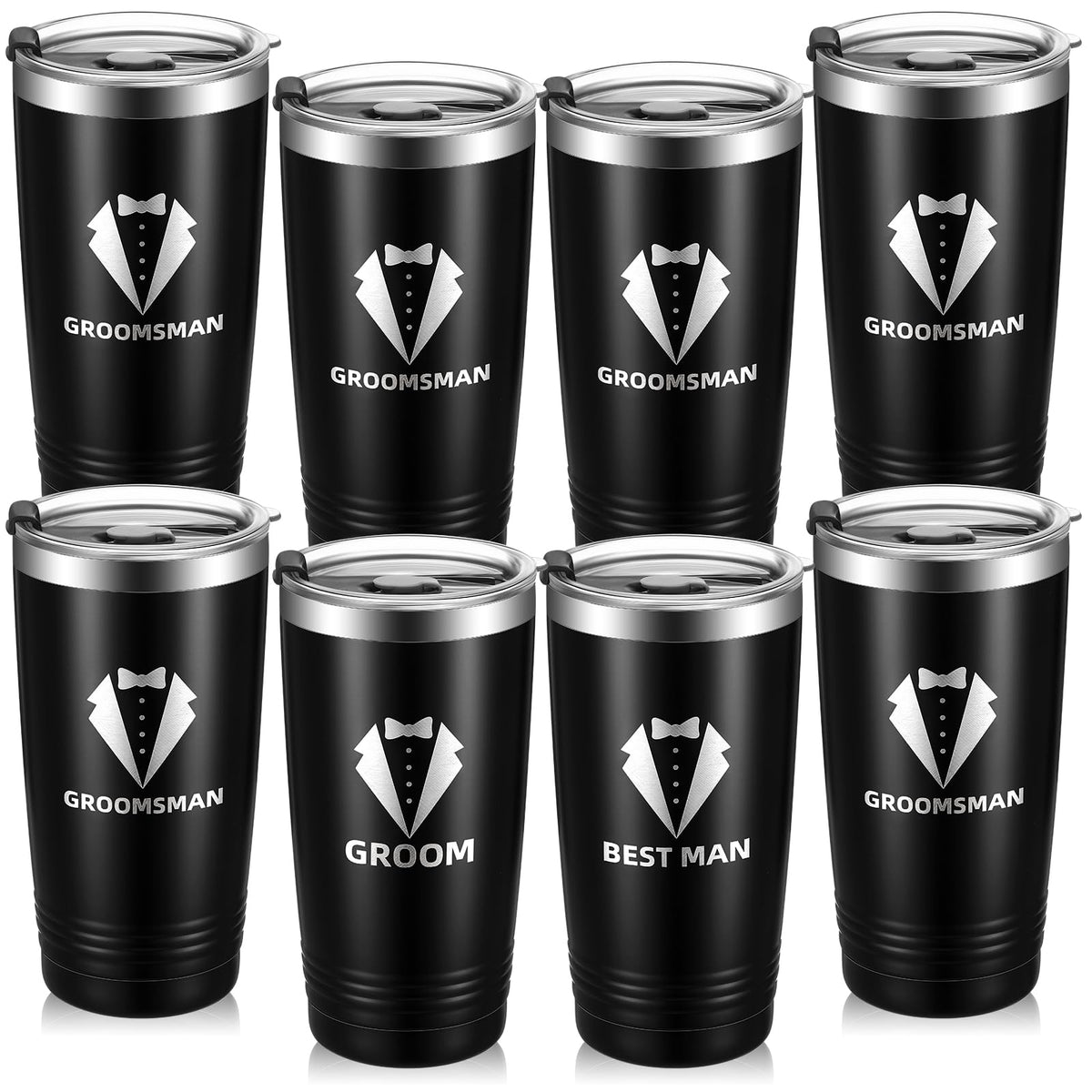 8 Pack 20 oz Tumbler with Lid D854