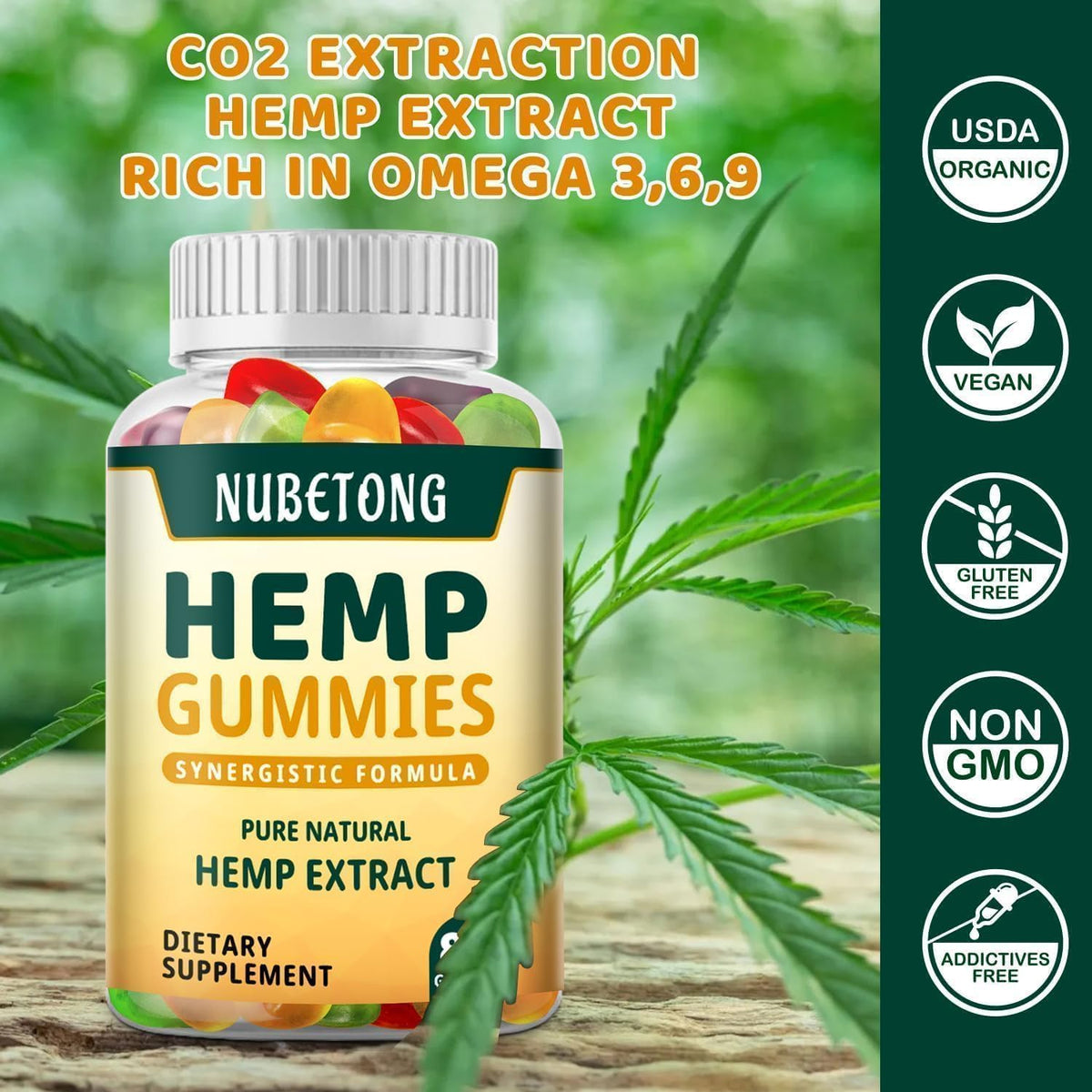 Organic Hemp Gummies Supplement W23207