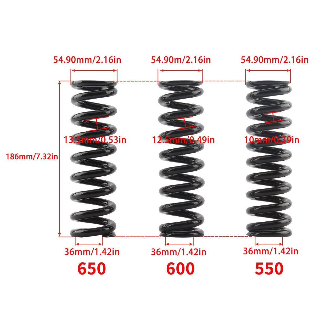 650LBS Rear Shock Absorber Spring B2571