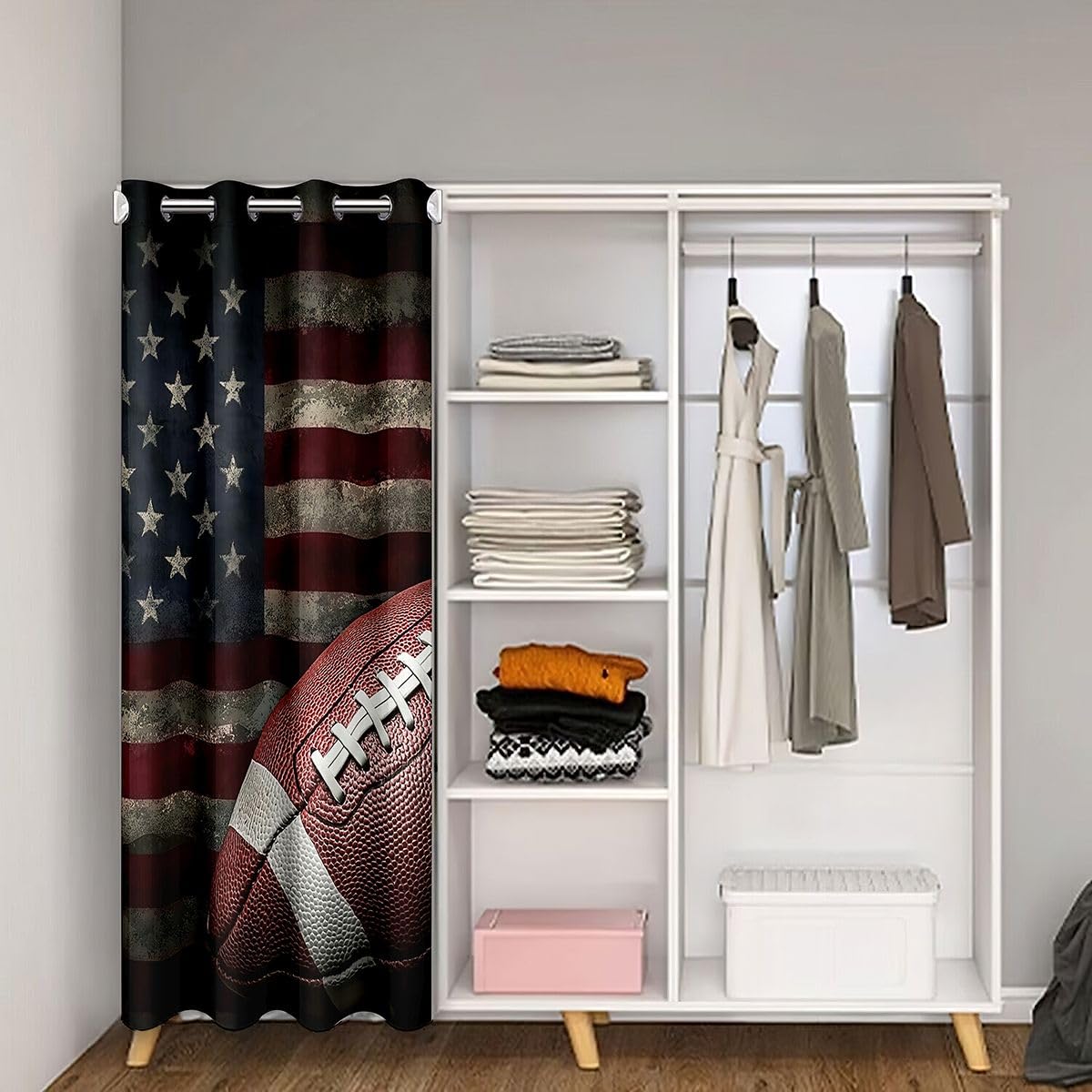 American Flag Blackout Door Curtain 34''W X 80''L P52648