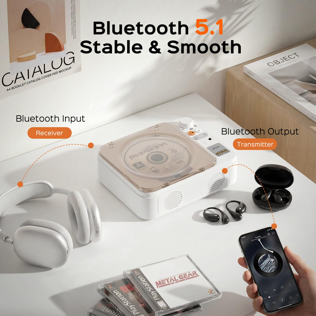Portable CD Player with Bluetooth X4319