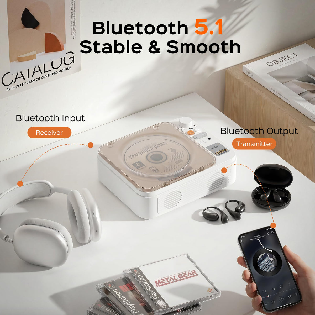 Portable CD Player with Bluetooth X4319