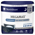 Black X-Large Adult Diapers with Tabs, 4 Count I56844