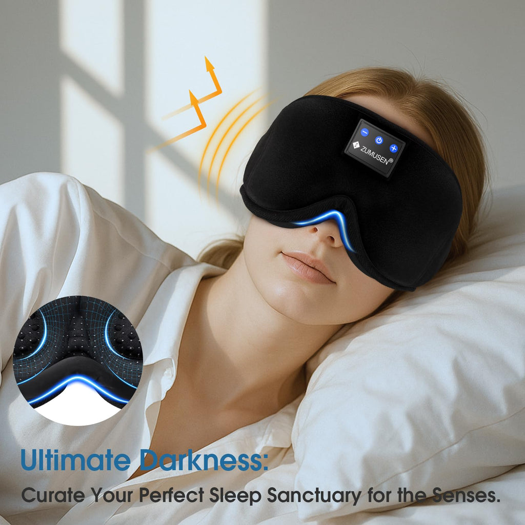 Bluetooth Sleep Headphones Mask with 3D Stereo Speakers J931
