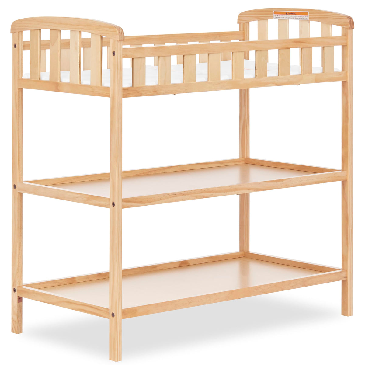 Compact Portable Pinewood Changing Table with Safety Rails E47244