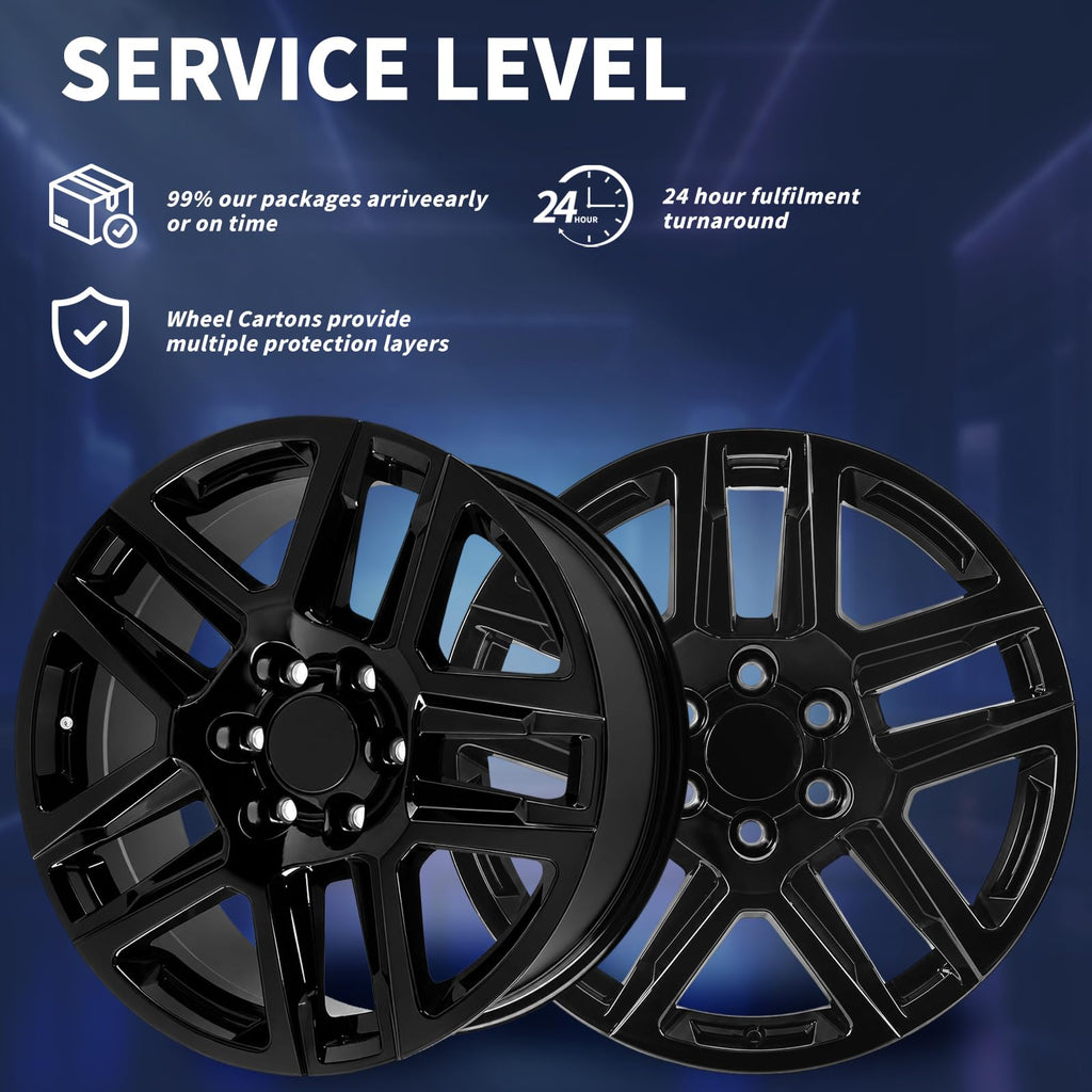 20" 20x9 Inch Gloss Black Aluminum Alloy Wheel Rim J59969