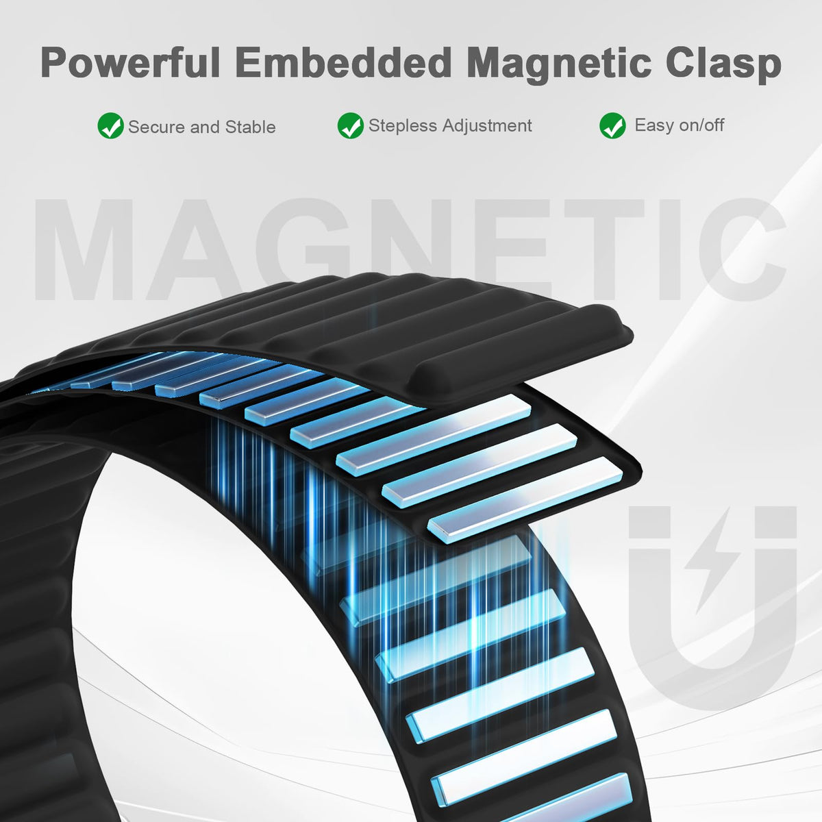 Magnetic Silicone Sport Band 40mm 44mm 46mm A5564