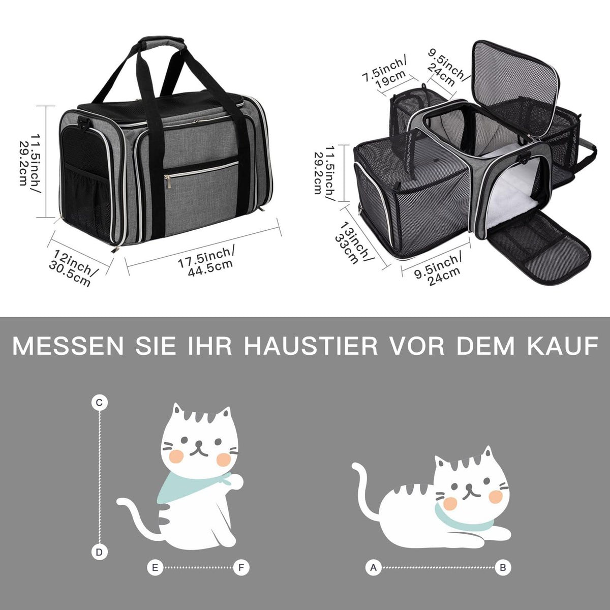 Airline Approved Soft Side Pet Carrier with Fleece Pad S33091