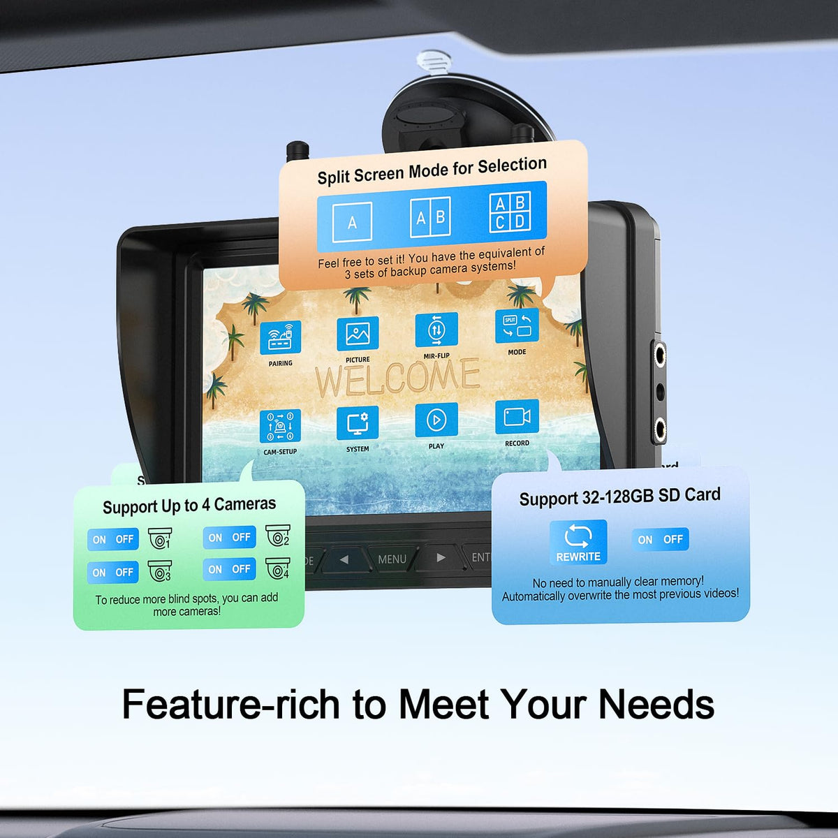 7" Wireless Backup Camera System I886513