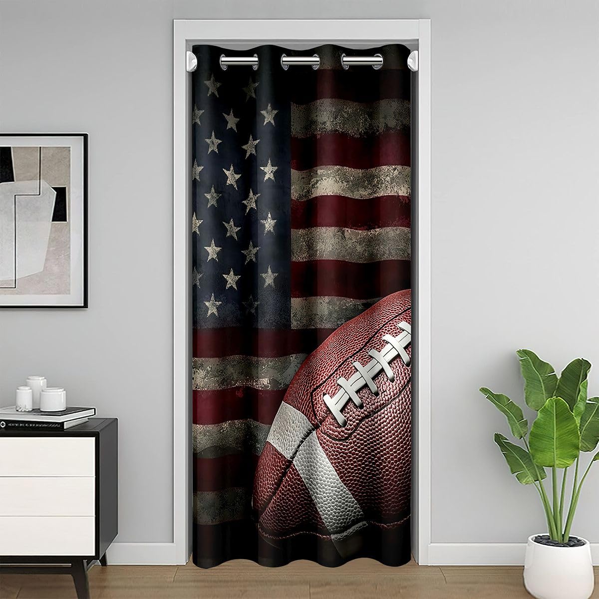 American Flag Blackout Door Curtain 34''W X 80''L P52648