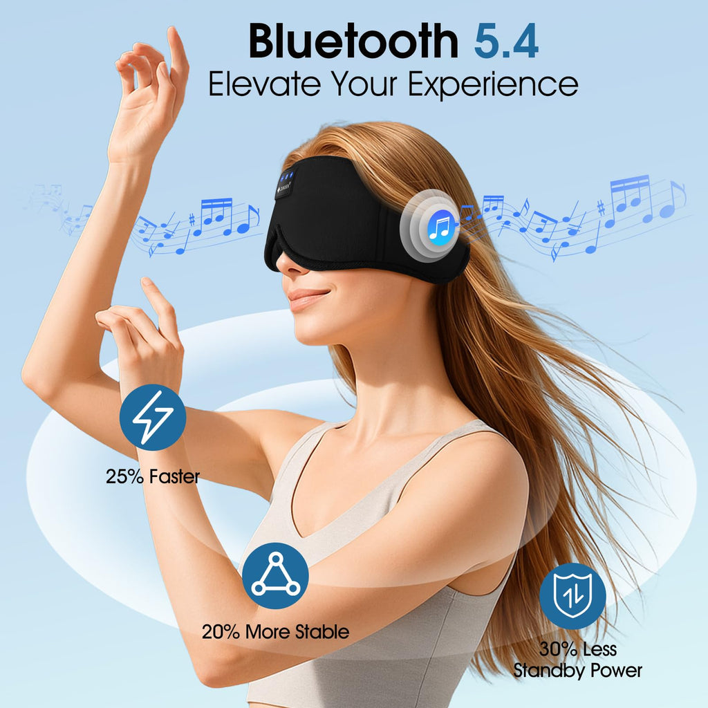 Bluetooth Sleep Headphones Mask with 3D Stereo Speakers J931