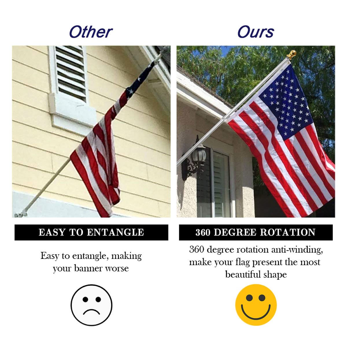 6ft Outdoor Flagpole Z13298