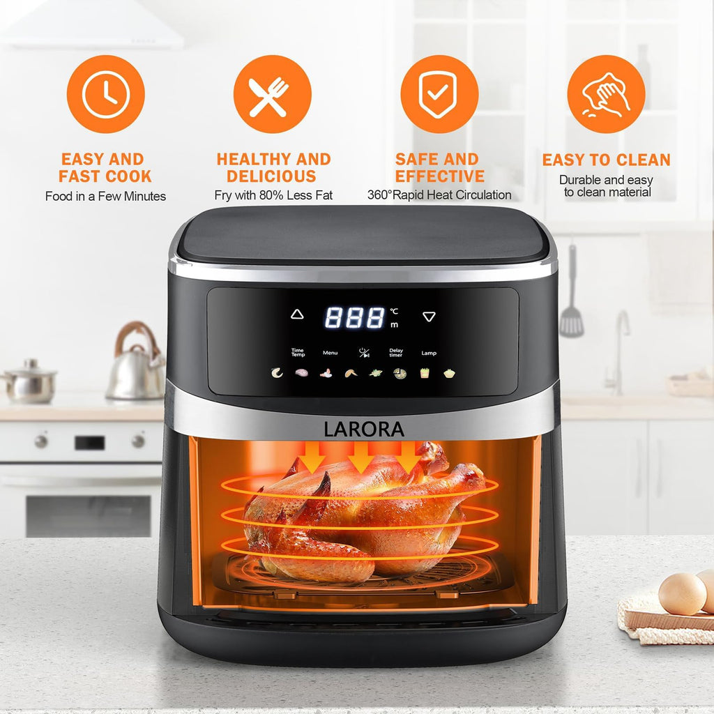6 QT Family Size Air Fryer with Visible Cooking Window O785170