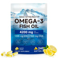 Omega 3 Fish Oil 4200 mg Per Serving 1200 mg EPA 900 mg DHA Lemon Flavor Z273