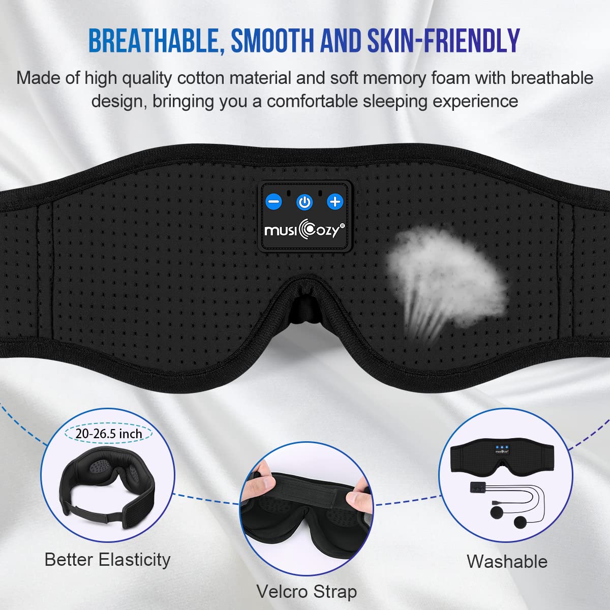 3D Bluetooth Sleep Mask Headphones Pack of 2 L6460
