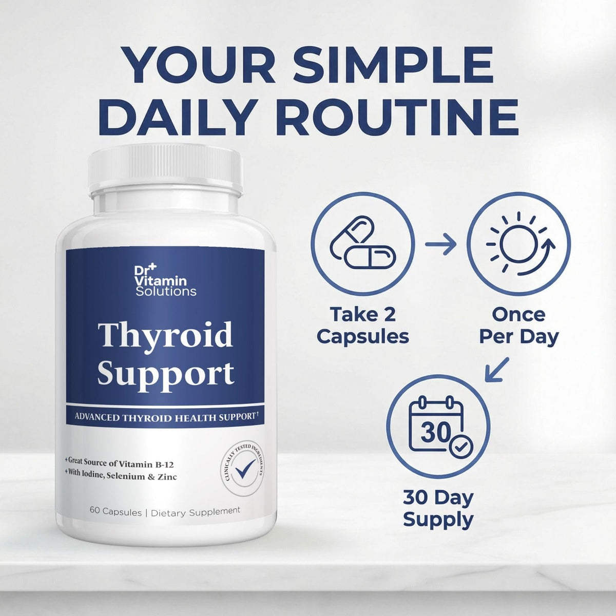 Iodine Thyroid Support Supplement 60 Capsules X745