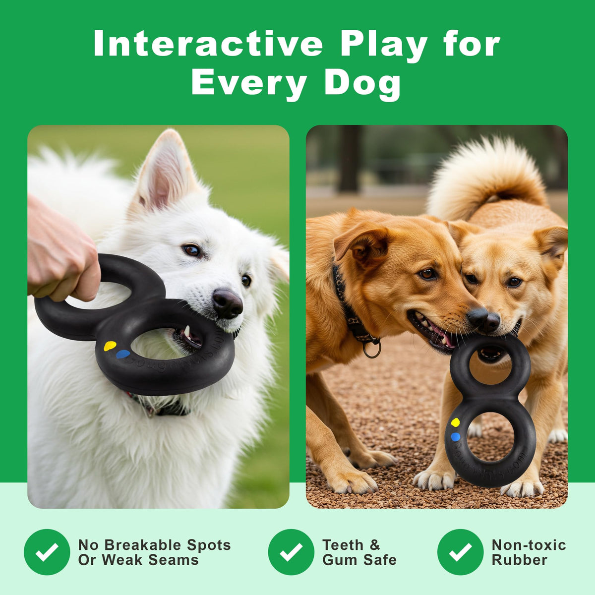Black Heavy Duty Tug Dog Toy P16010