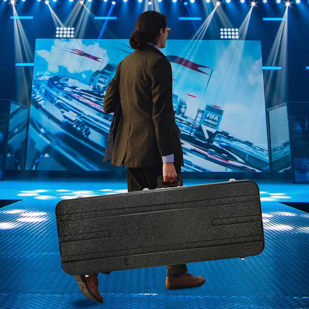 ABS Electric Guitar Hard Case 1.1 Inch Foam Plush Interior Black C474