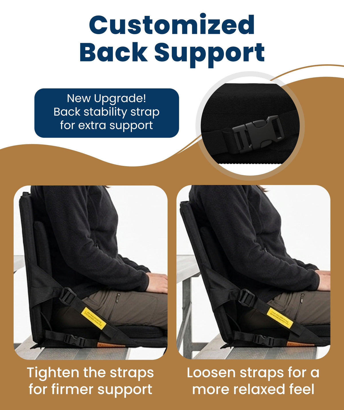 Adjustable Memory Foam Stadium Seats with Back Support P488