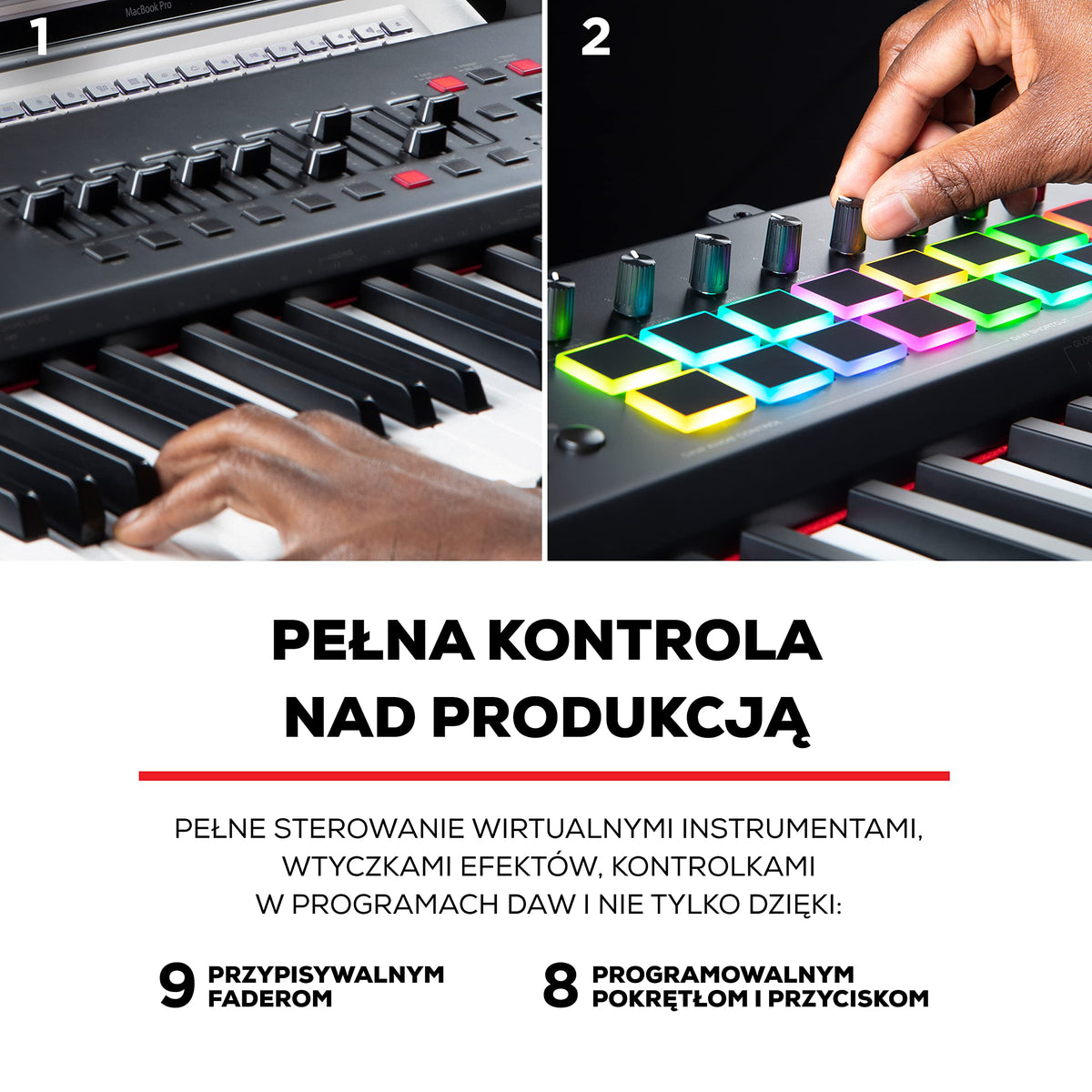 88 Key USB MIDI Keyboard Controller with Weighted Hammer Action Keys R235721
