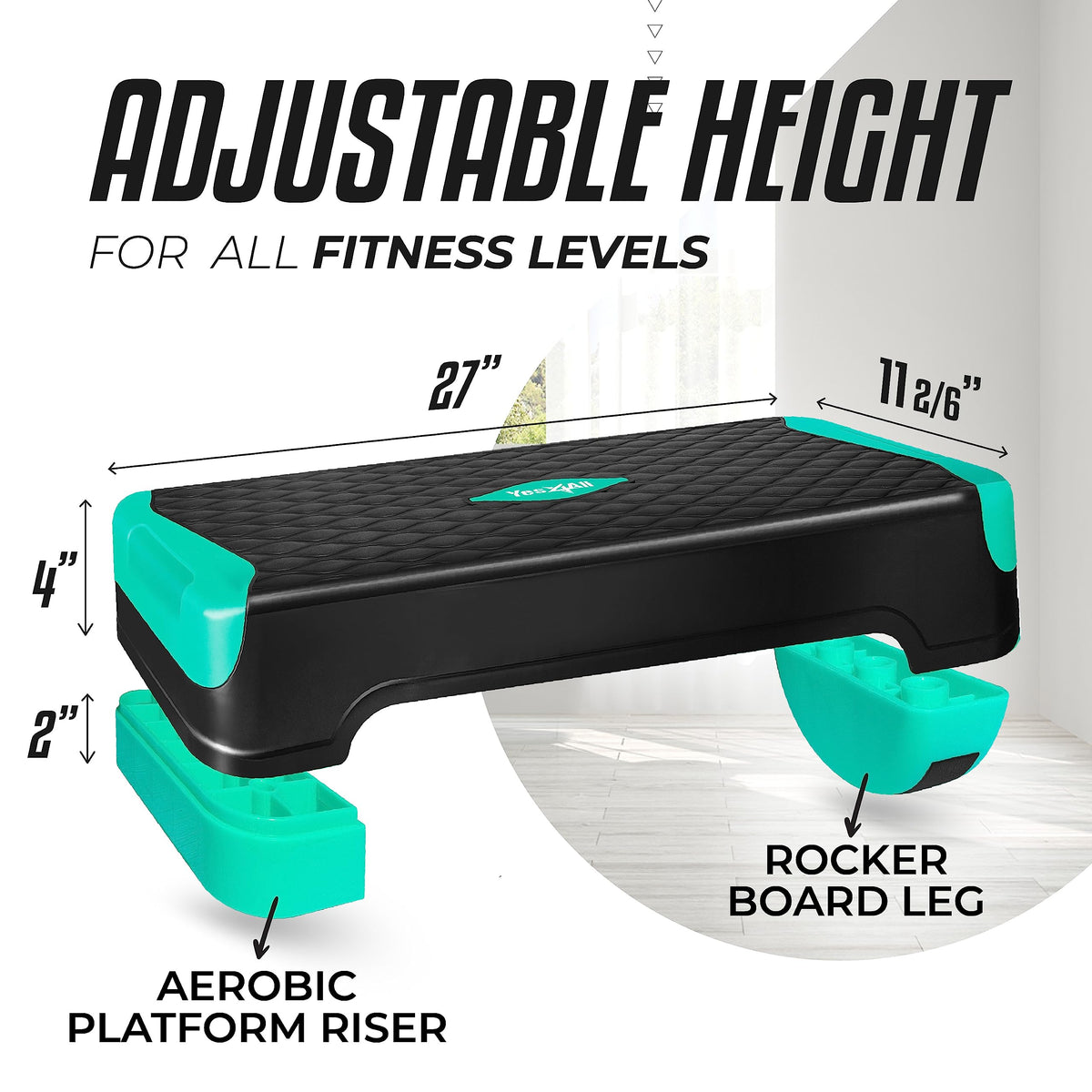 Adjustable Aerobic Step Platform with Balance Board L615718