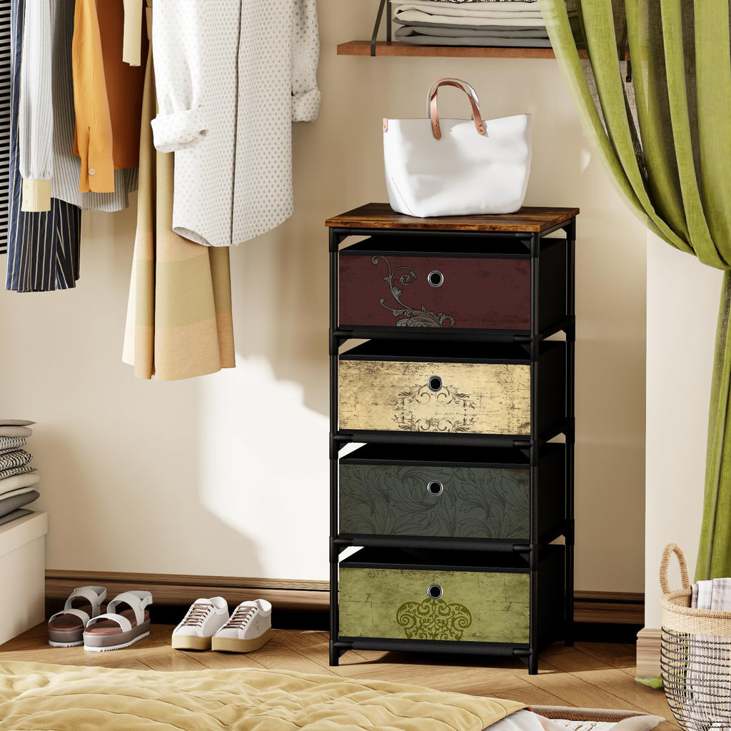 4 Drawer Fabric Storage Unit V80992